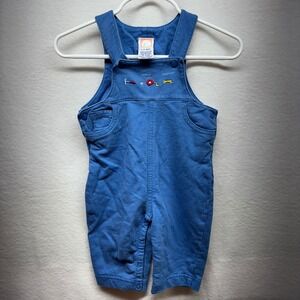 Gymboree Blue Tool Embroidered Cotton‎ Baby Overalls 3-6 Months